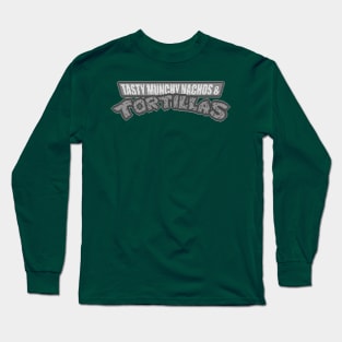 Nachos and Tortillas Title Logo (B&W) Long Sleeve T-Shirt